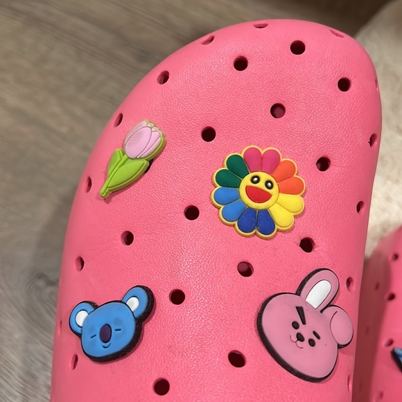 Like New Custom Old Navy Croc Style Shoes with custom BTS shoe accessories - Picture 3 of 5